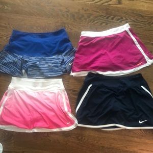 4 NIKE TENNIS SKIRTS + FREE WRISTBANDS